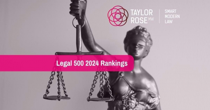 Taylor Rose MW commended in The Legal 500 2024