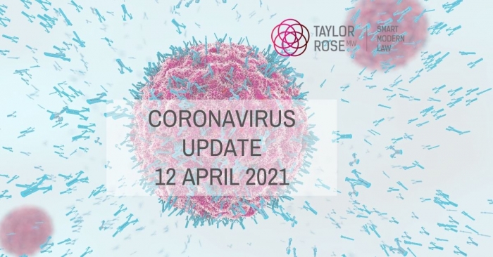 Coronavirus Update: 12th April 2021