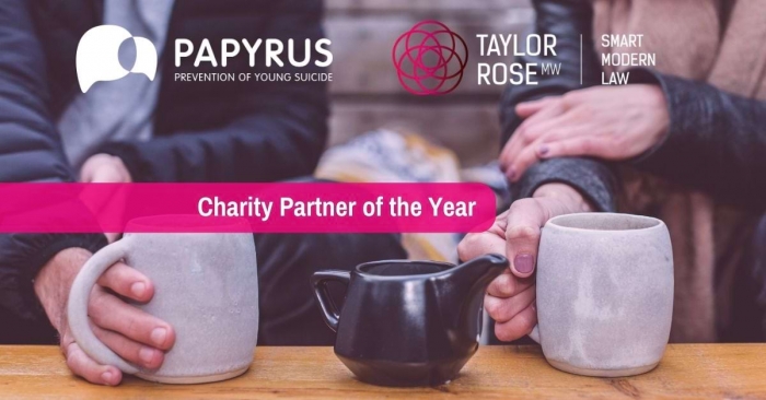 Taylor Rose MW’s new charity partner for 2023/2024: Papyrus