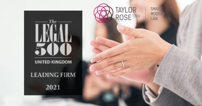 Taylor Rose TTKW & MW Solicitors praised in The Legal 500 2021