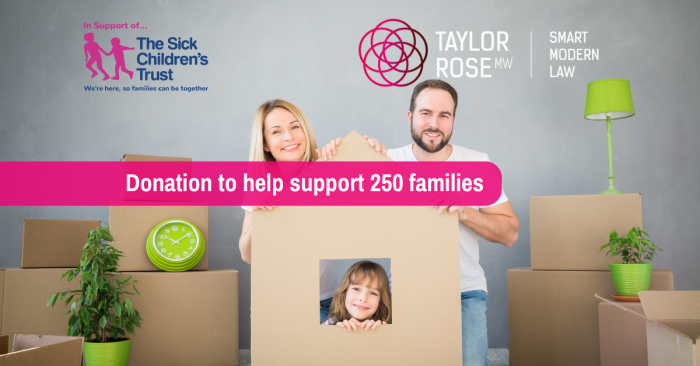 Taylor Rose MW donates £10K to The Sick Children’s Trust