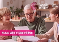 What are the dangers of mutual wills with regards to stepchildren?