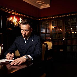 a lawyer in a court writing notes